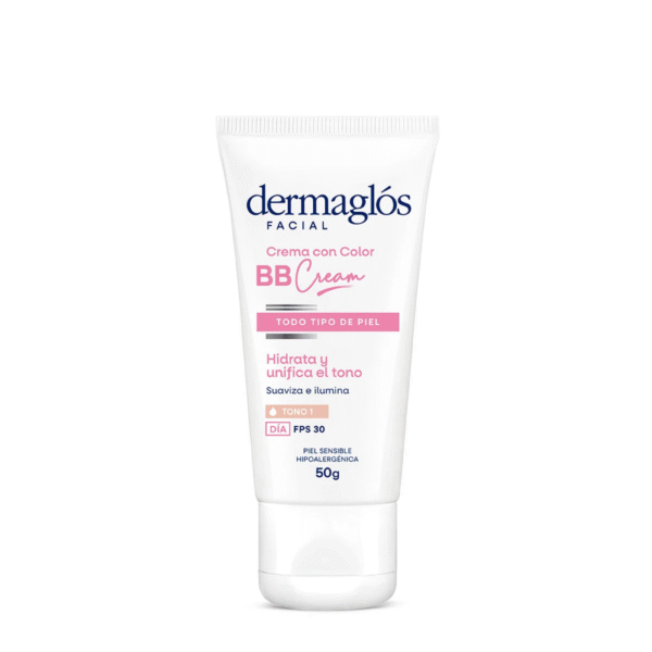 Crema Facial Dermaglós BB Cream Fps 30 Tono Claro x 50 g (1) Crema Facial Dermaglós BB Cream Fps 30 Tono Claro x 50 g