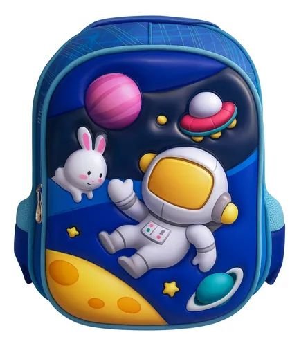 Mochila con relieve diseño espacial