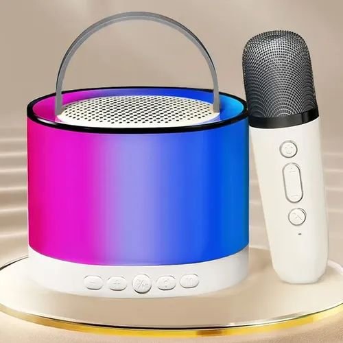 Parlante Portátil K52 Bluetooth con RGB y micrófono para Karaoke