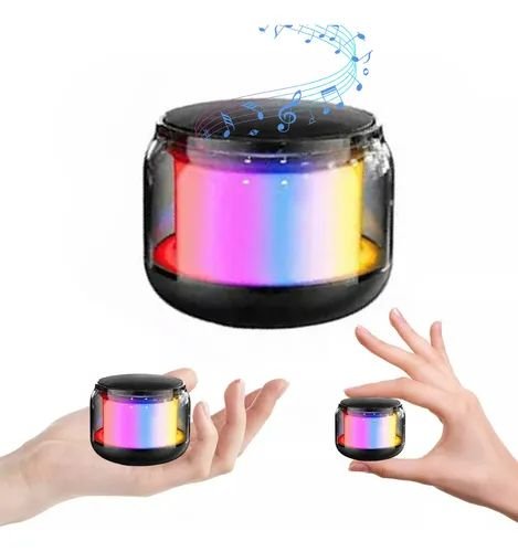 Mini parlante Bluetooth portátil con luces LED RGB