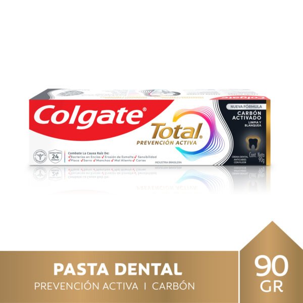 Crema Dental Colgate Total 12 Carbón Activado 90g