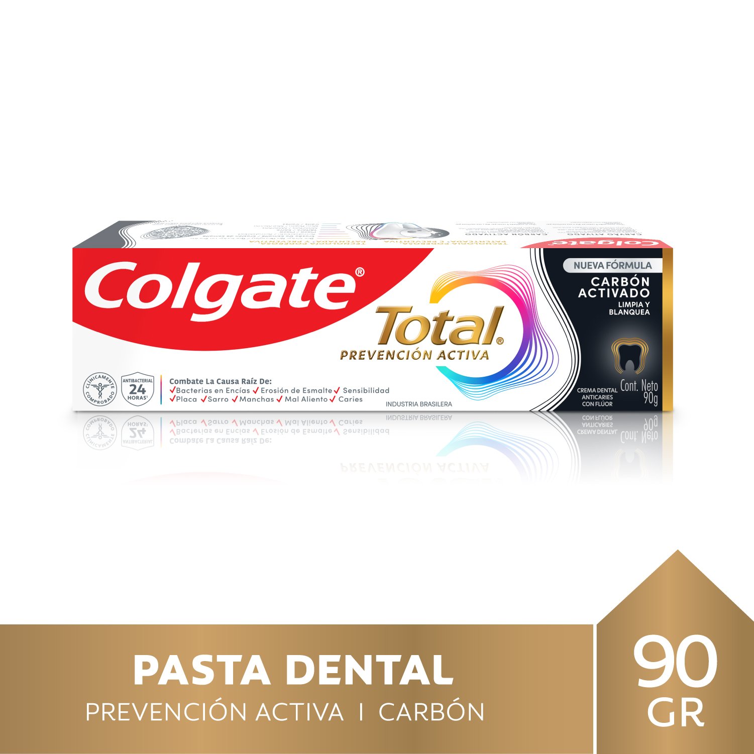 Crema Dental Colgate Total 12 Carbón Activado 90g - Farmacia Mirta Maria