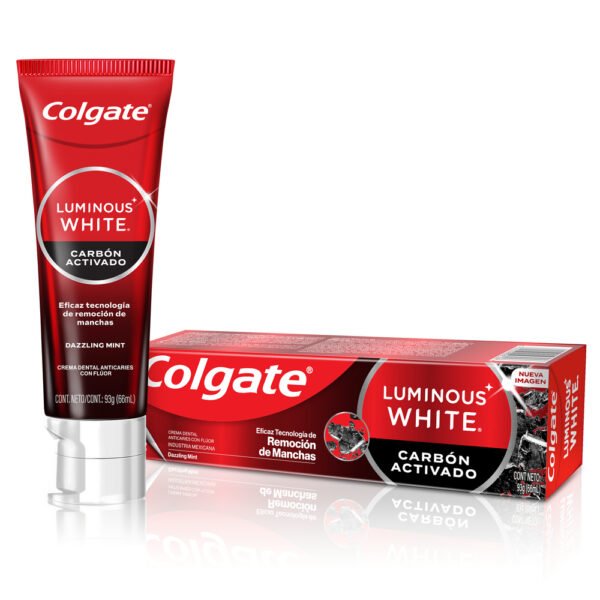Colgate Luminous White Carbón Activado 90grs